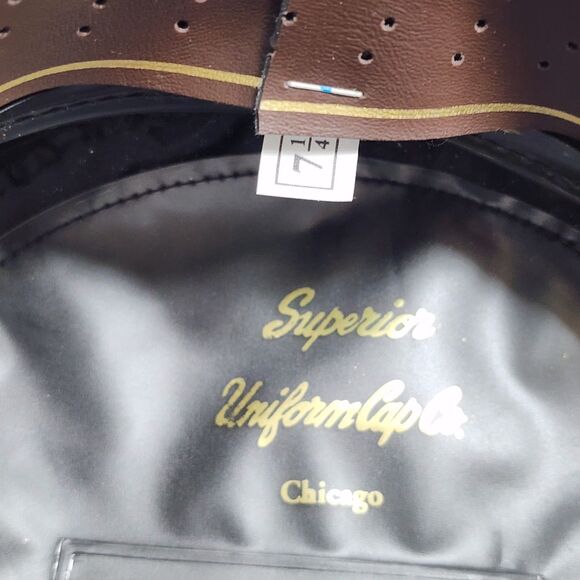 Vintage United Airlines Captain Pilot Hat Superior Uniform Co Chicago Size 7 1/4 - Picture 12 of 16